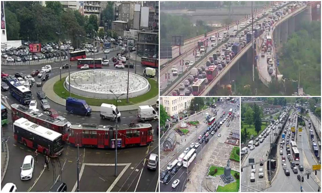 KRKLJANAC U BEOGRADU, A LJUDI JOŠ NA POSLU Ceo grad stao, kolaps gde god da krenete - da li je ovo razlog? (FOTO)