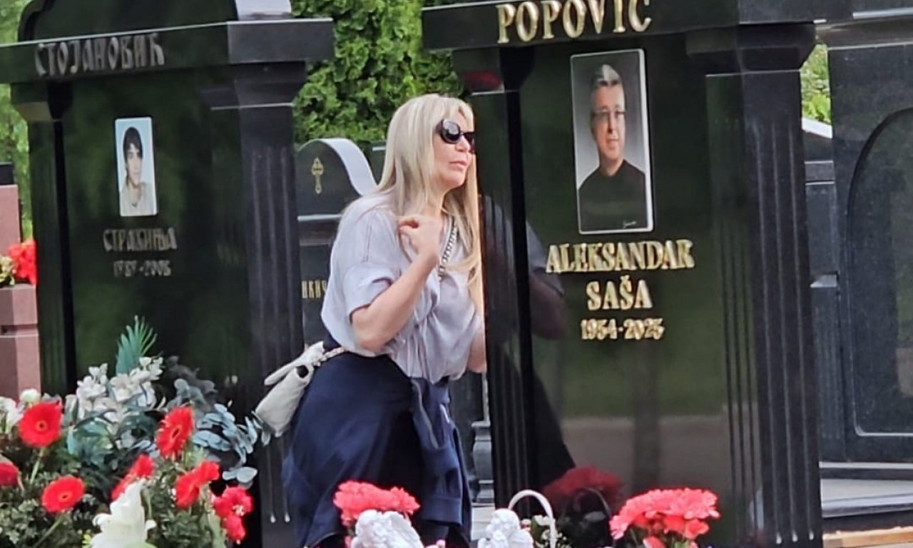 SKINULA CRNINU I NA GROB DONELA TORTU Suzana Jovanović obeležila rođendan Saše Popovića (FOTO+VIDEO)