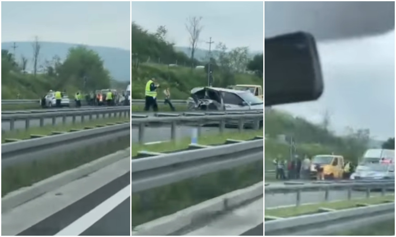 HAOS NA OBILAZNICI OKO BEOGRADA! Auto sleteo s puta, povređeni na sve strane, kilometarske kolone... (VIDEO)