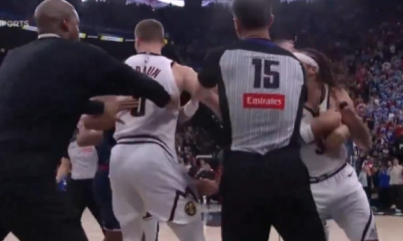 TUČA IGRAČA NA NBA UTAKMICI Zubac spasio saigrača i ispao heroj! (VIDEO)