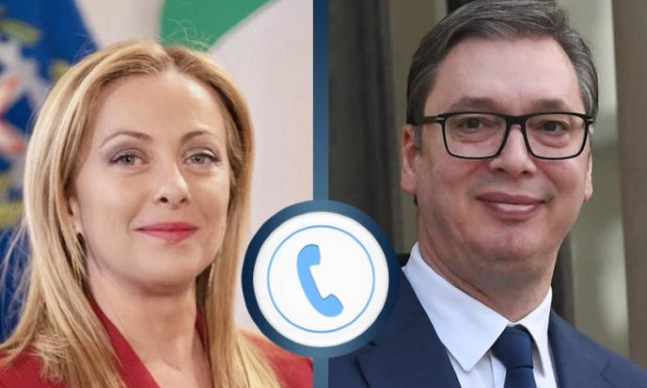 VUČIĆ RAZGOVARAO TELEFONOM SA ĐORĐOM MELONI Učešće Italije na EXPO smatram snažnom porukom prijateljstva!