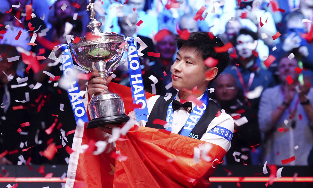DŽAO SINTONG OSVOJIO SVETSKO PRVENSTVO U SNUKERU On je prvi kineski igrač koji je postao šampion sveta (FOTO)