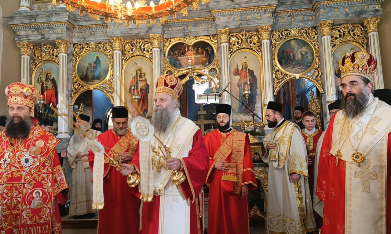PATRIJARH PORFIRIJE SLUŽIO SVETU LITURGIJU U KNJAŽEVCU: Vera je naš narod čuvala i sačuvala kroz vekove (FOTO)