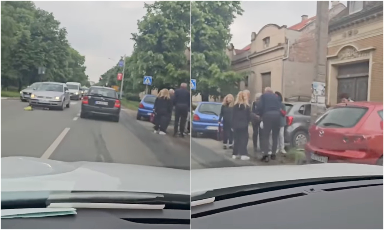 DEČAK OBOREN DOK JE VOZIO TROTINET Saobraćajka na Petrovaradinu! (VIDEO)