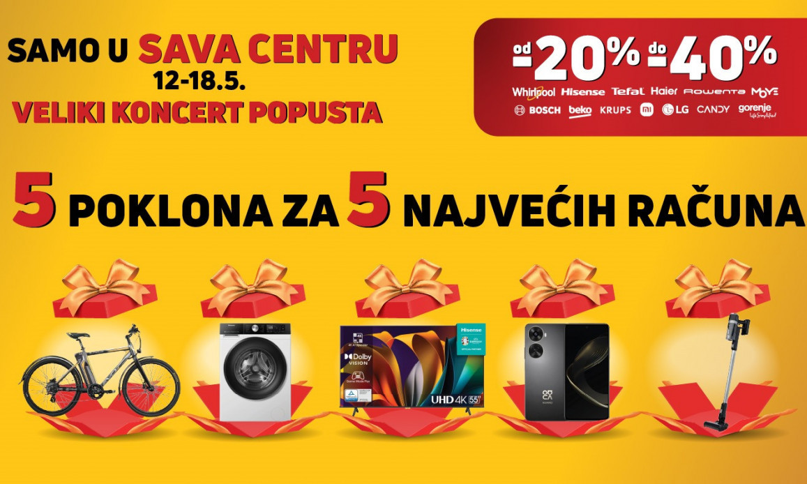 VELIKI KONCERT POPUSTA U TEHNOMANIJI – EKSKLUZIVNO U SAVA CENTRU!