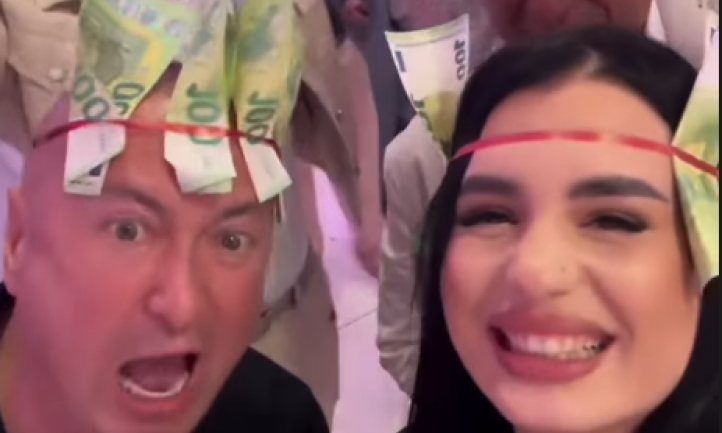 OKO GLAVE EVRIĆI, U RUKAMA TORTA OD PARA Đani i Zorana Mićanović napravili lom na svadbi u Austriji (FOTO)