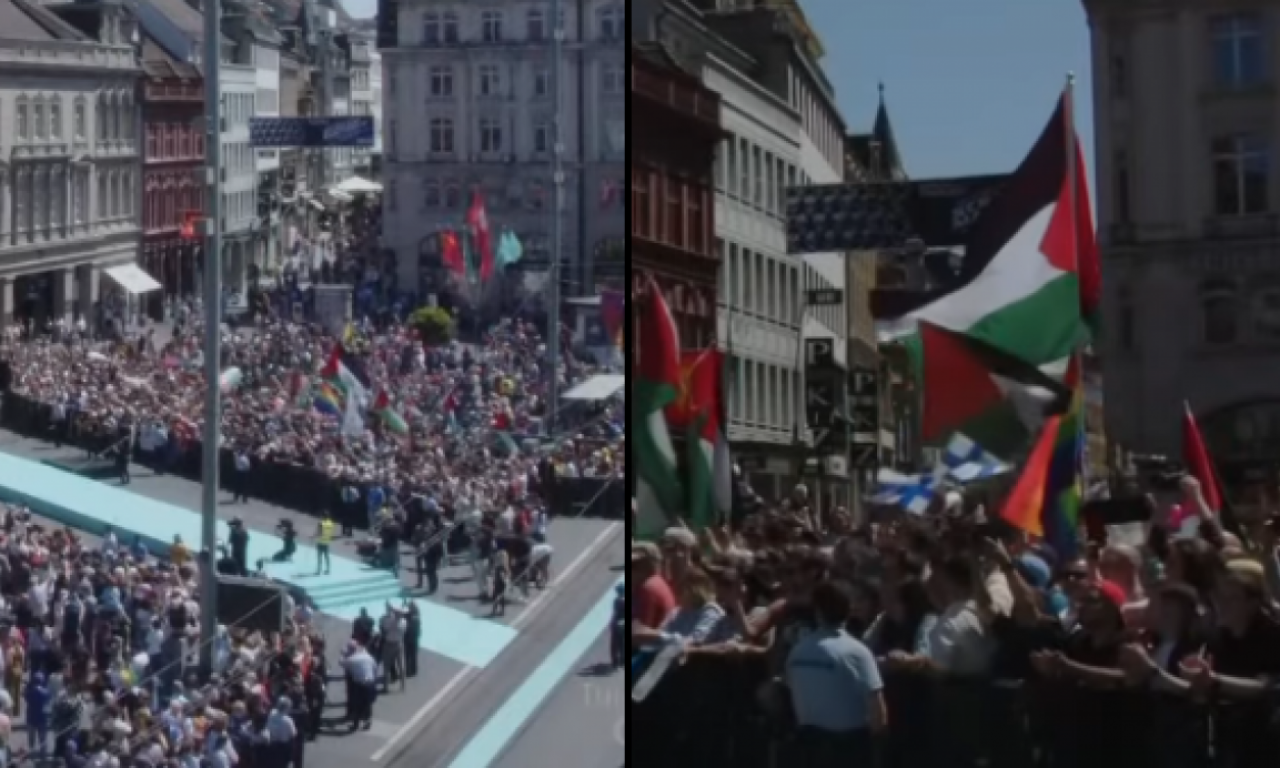 NIJE NI POČEO, A VEĆ IZBIO SKANDAL NA EVROVIZIJI Oko Tirkiznog tepiha usred Bazela se vijore Palestinske zastave (FOTO)