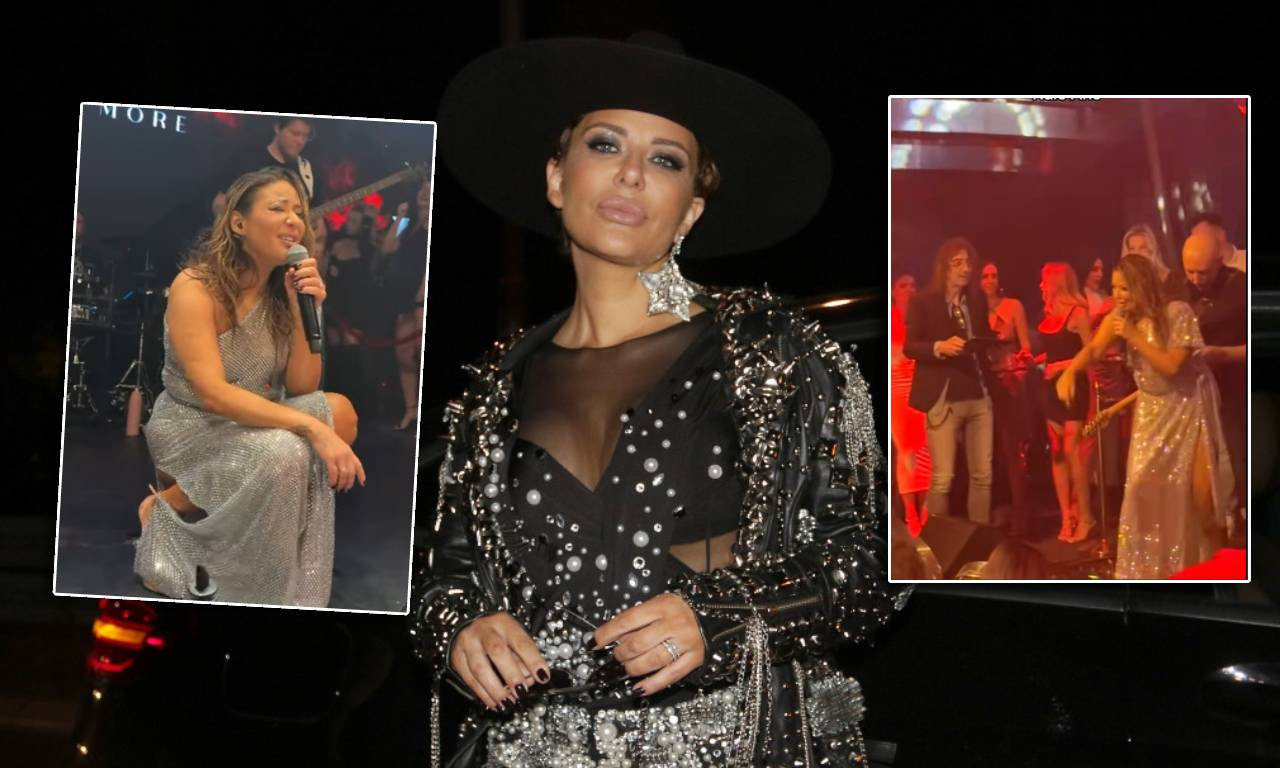 LUDILO NA NASTUPU ANE NIKOLIĆ U ZAGREBU Pevačica peva na kolenima, a evo šta je radio Rale (VIDEO)