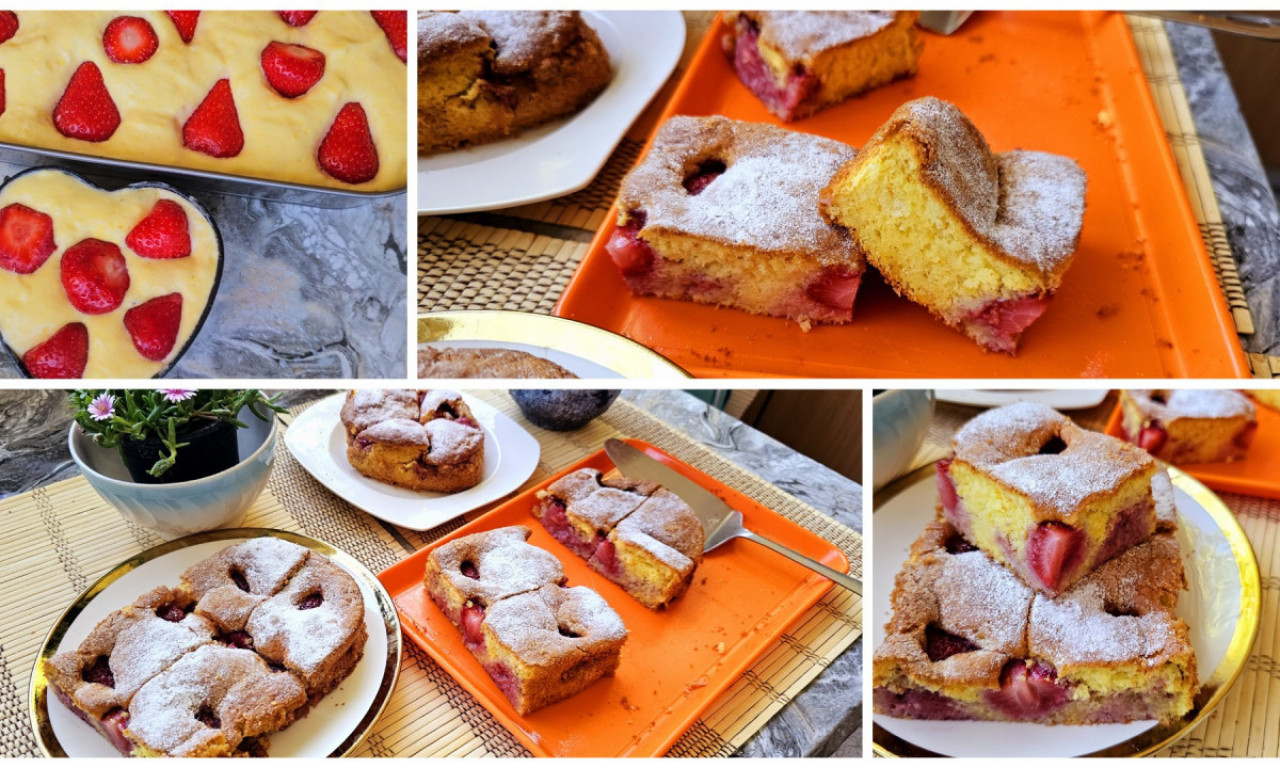 KADA ZAMIRIŠU PRVE JAGODE Najsočniji kolač sa jagodama koji se pravi lako, a jede još brže!