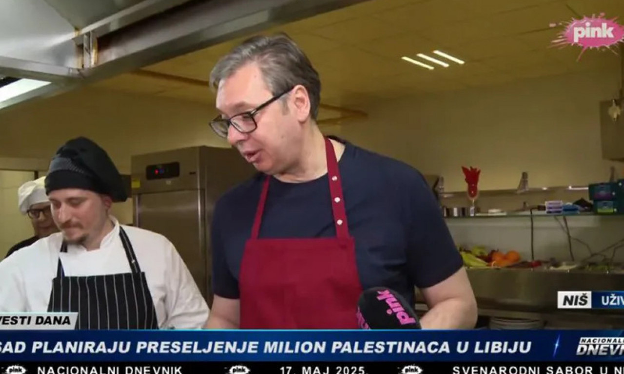 PREDSEDNIK VUČIĆ PEKAO ĆEVAPE U NIŠU: "Stigli su ćaciji, profesori, ministri, moraju da jedu"