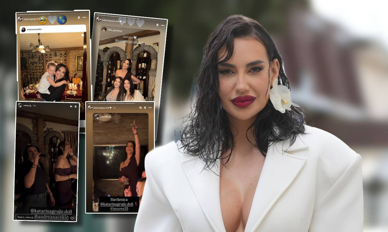 KATARINA GRUJIĆ NAPRAVILA LUDU ŽURKU ZA 33. ROĐENDAN Trubači, torta i kuma koja peva, a bakšiš samo leti (VIDEO)