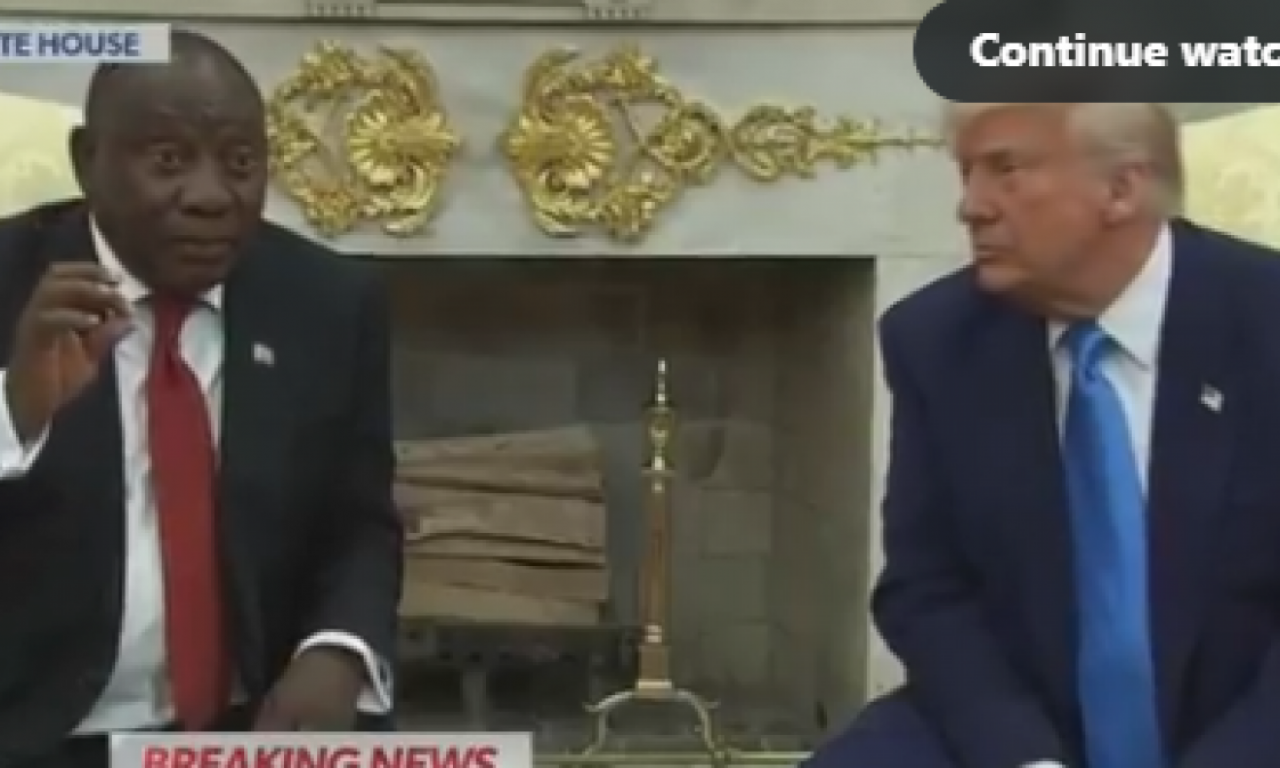 PREDSEDNIK JUŽNE AFRIKE ŠOKIRAN POSLE TRAMPOVOG POTEZA Prikazao snimke genocida nad belcima, Ramafosa zatečen! (VIDEO)