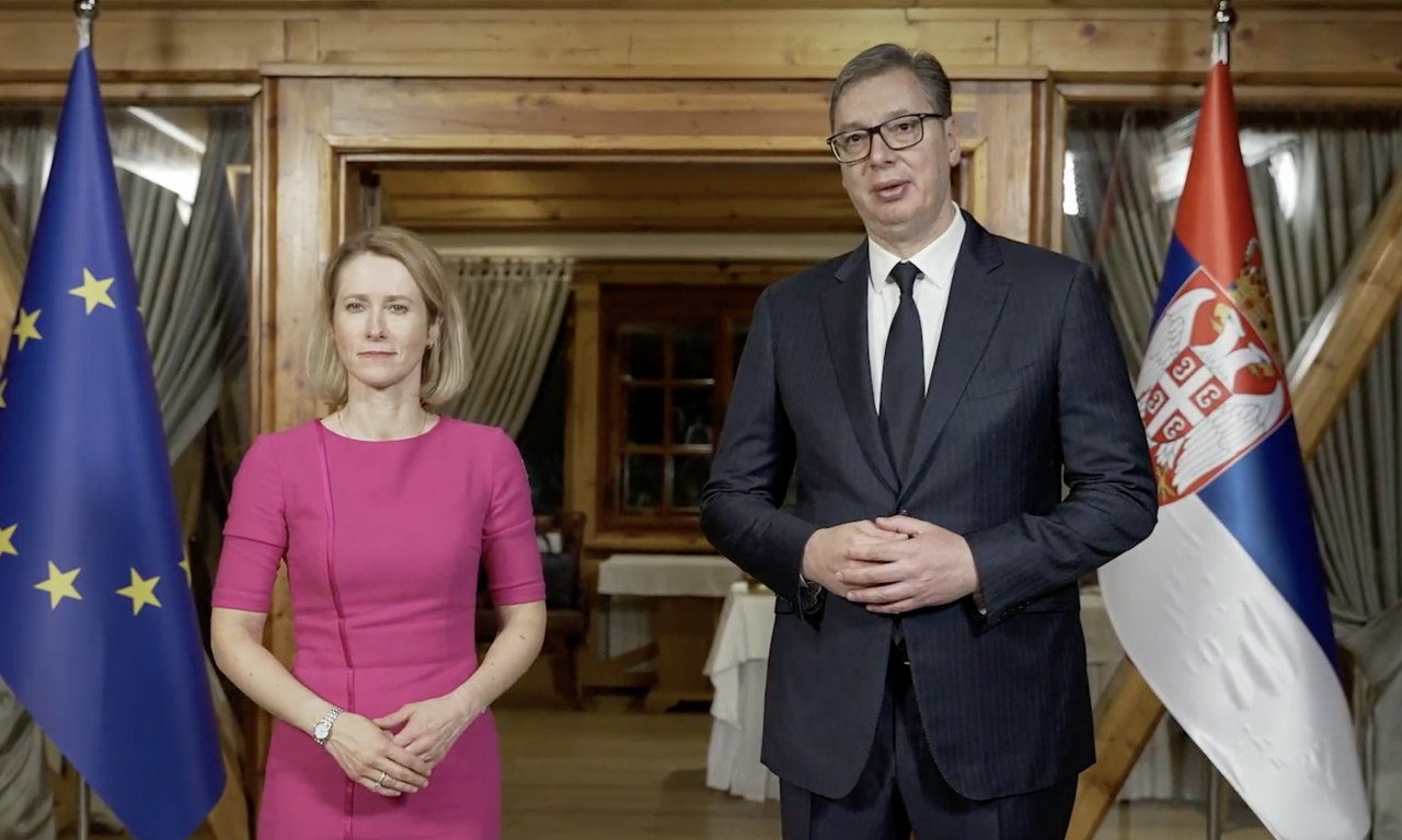 VUČIĆ SA KAJOM KALAS U VILI MIR Evo šta je šefica diplomatije EU rekla po dolasku u Srbiju (VIDEO)