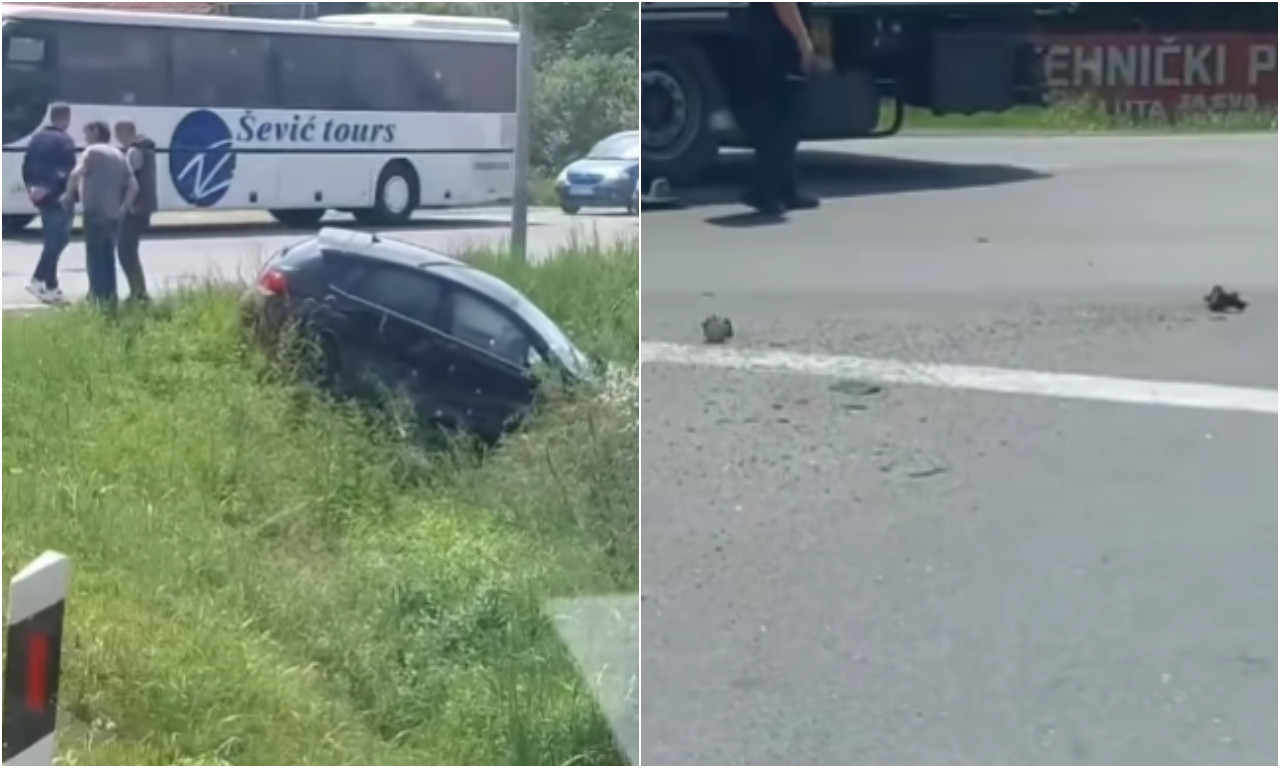 JOŠ JEDNA NEZGODA KOD OBRENOVCA Automobil sleteo sa puta (VIDEO)