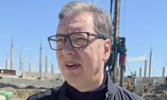 VUČIĆ NA MESTU GDE NIČE VELELEPNI NACIONALNI STADION Podižemo Srbiju još snažnije uprkos pokušajima da je unište (VIDEO)