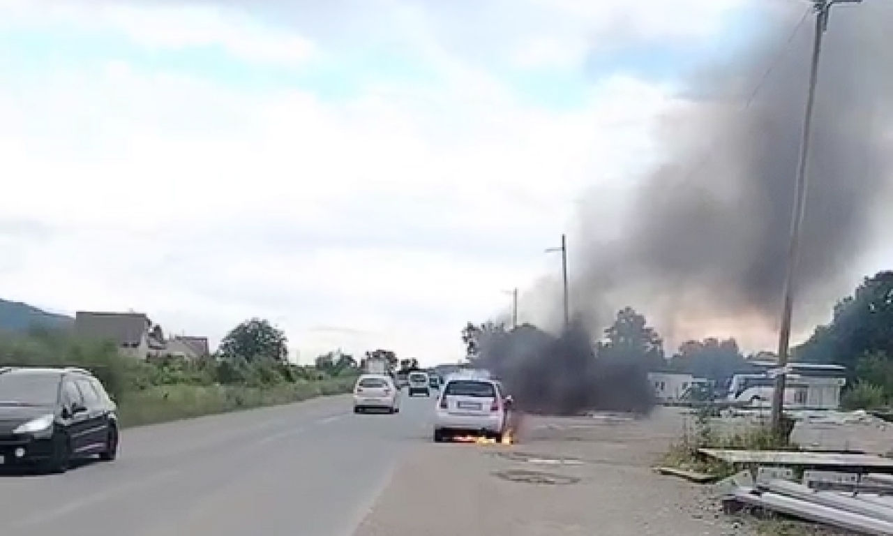 IZGOREO AUTO KOD VRNJAČKE BANJE Snimak budi jezu - ovo su detalji (VIDEO)