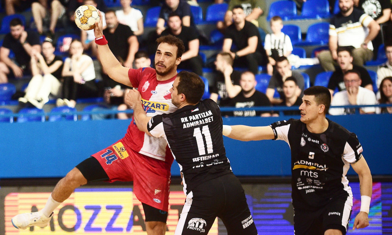 RUKOMETAŠI PARTIZANA NA KORAK OD TITULE: "Crno beli" bolji od Vojvodine u prvom meču finala!