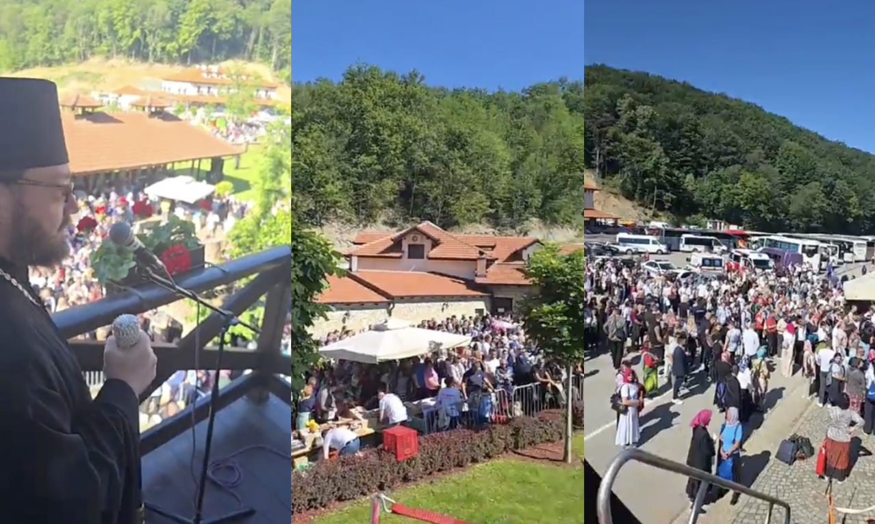 NESTVARNI PRIZORI IZ MANASTIRA TUMANE Reka ljudi čeka čudo! Dobro pogledajte: Možda znate nekoga iz mase (VIDEO)