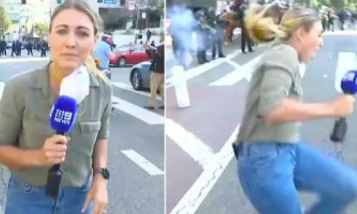 NOVINARKU POGODIO METAK U UKLJUČENJU UŽIVO Los Anđeles van kontrole! Tramp naredio: Ako pljunu, udarićemo (FOTO+VIDEO)