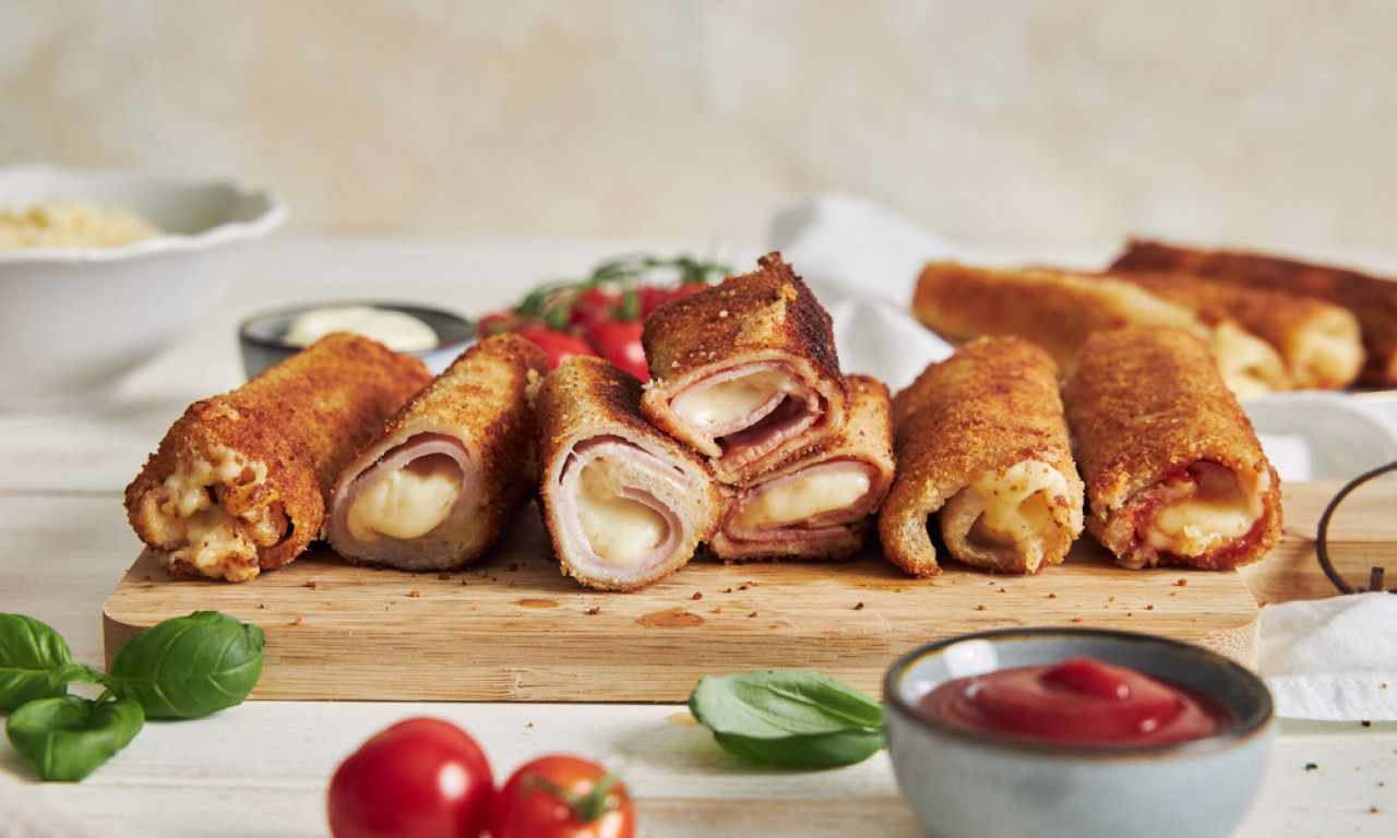 POHOVANE PILEĆE ROLNICE Punjene šunkom i kačkavaljem – ma to je hrskavo, sočno, neodoljivo!