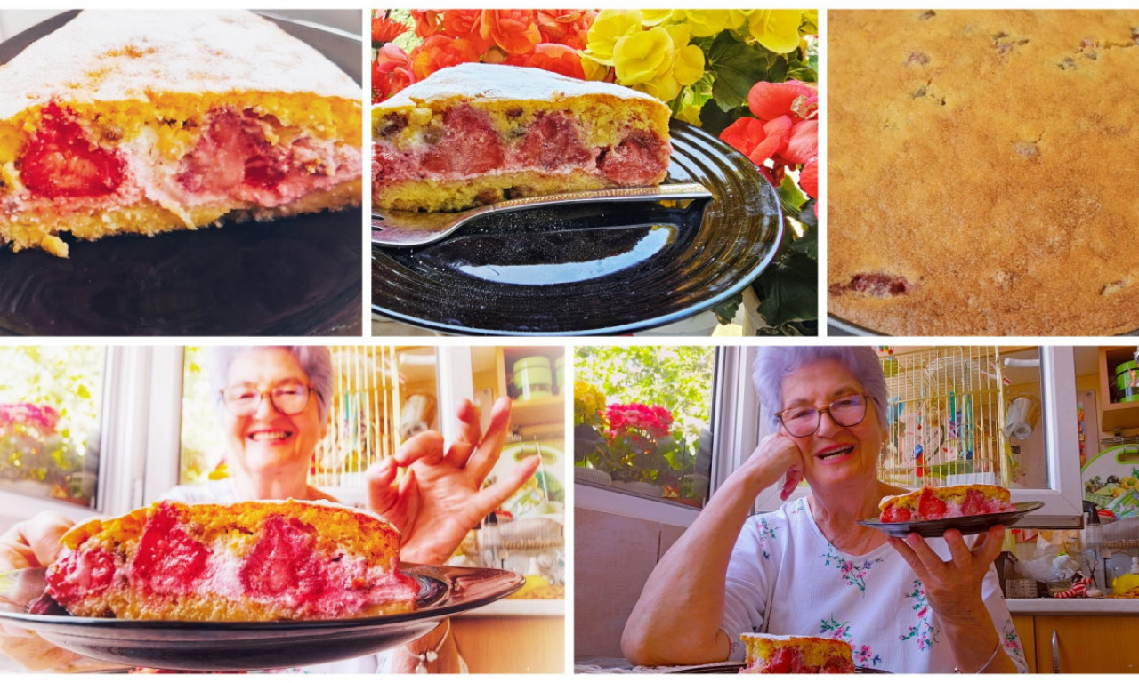 KOLAČ SA JAGODAMA Kremasta voćna fantazija koju možete napraviti za manje od sat vremena