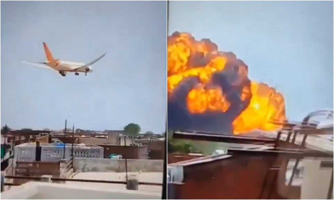POGLEDAJTE TRENUTAK EKSPLOZIJE AVIONA Jezive scene sa mesta nesreće! (VIDEO)