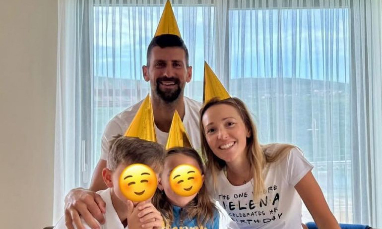 TARA NAPRAVILA TORTU, SLAVLJENICA OBUKLA POSEBNU MAJICU Kako su Novak i deca proslavili Jelenin 39. rođendan?