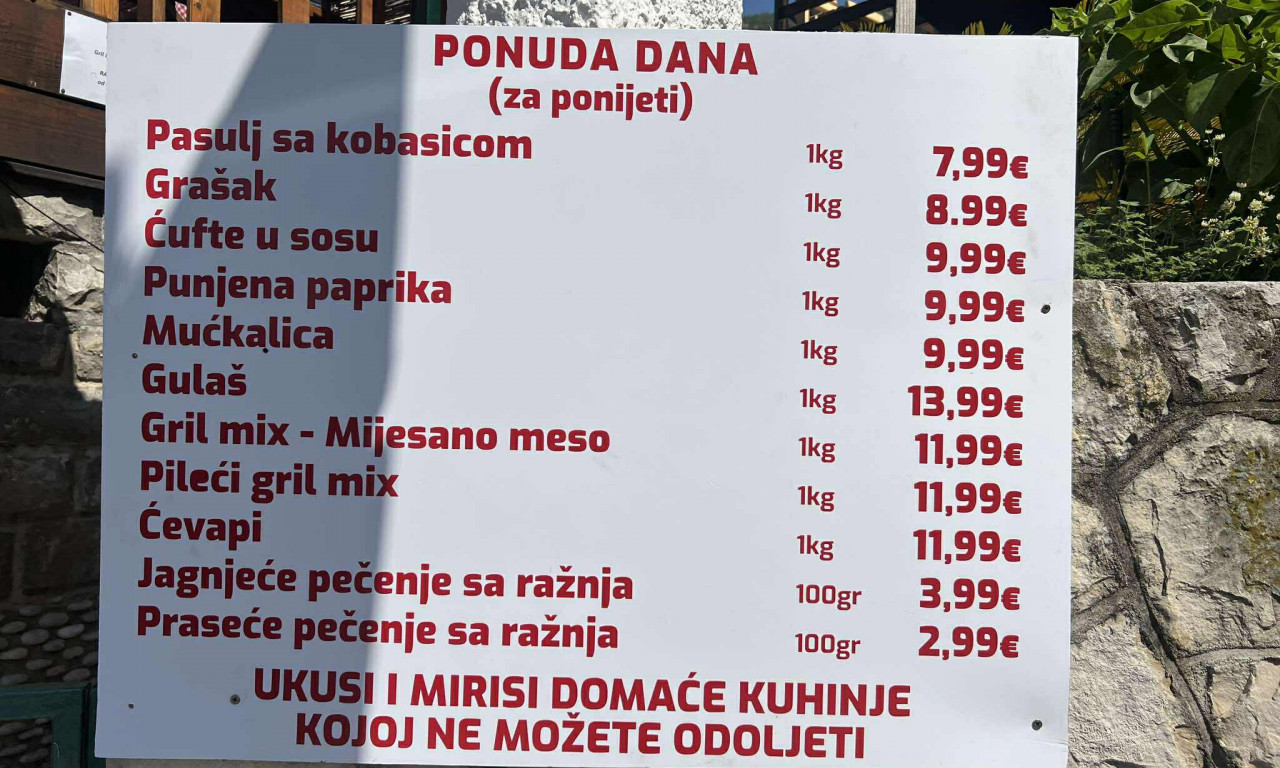 AKO VAM SE JEDE ČIZKEJK, TREBAĆE VAM SKORO 2.000 DINARA Bojana šokirala i cenama iz Crne Gore - ovo je ludilo mozga!