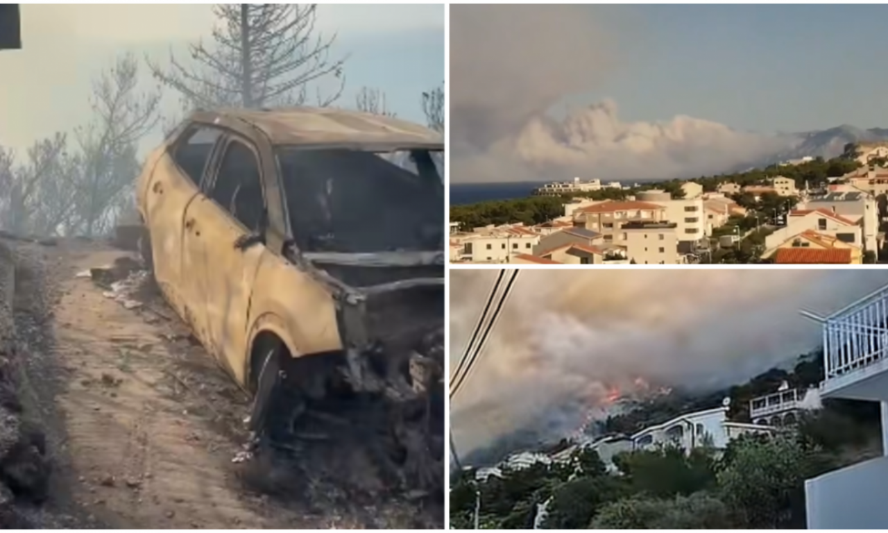 POŽAR NA JADRANU RAZORIO 12 KUĆA Turisti beže s plaža, vatra preti obali – Sve je podmetnuto! (VIDEO)