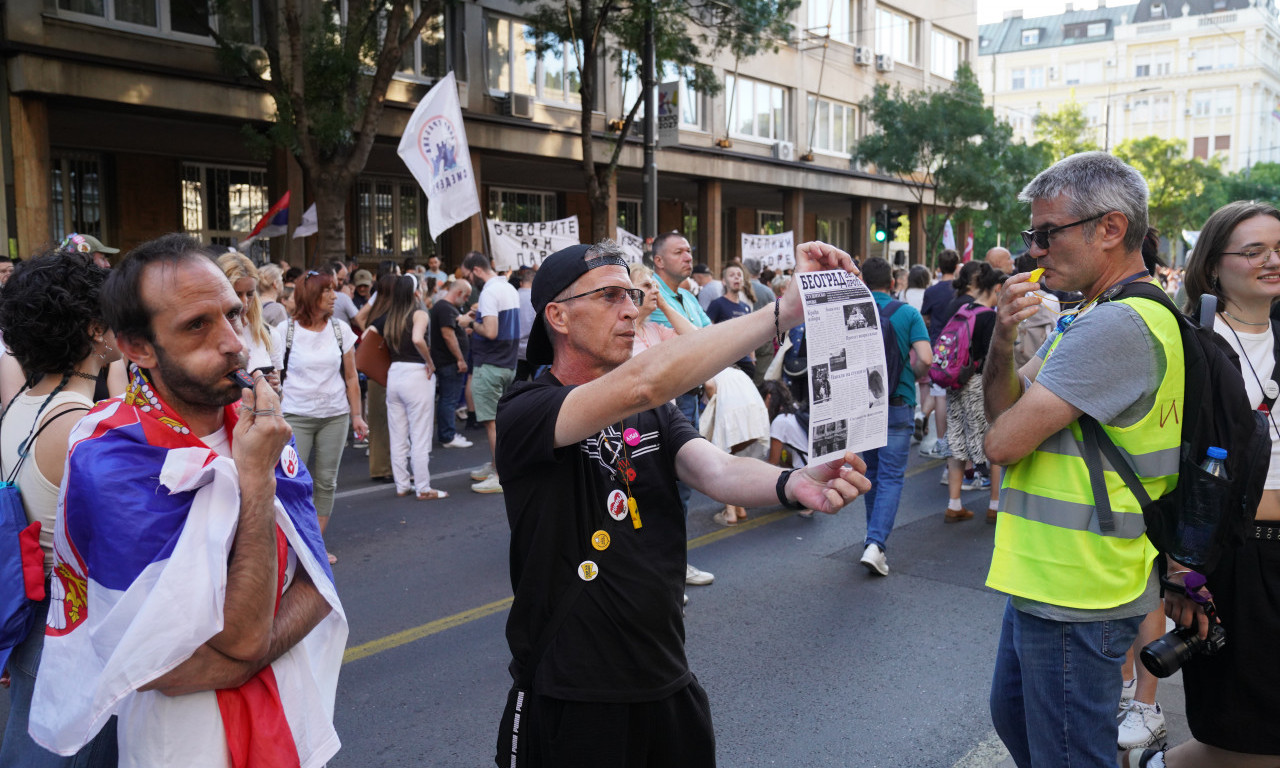 NORMALIZOVAN SAOBRAĆAJ U ULICI KRALJA MILANA U CENTRU PRESTONICE: Protest ispred RIK-a protekao bez incidenata