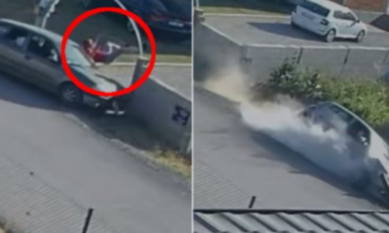 UZNEMIRUJUĆI SNIMAK GAŽENJA MLADIĆA U JAKOVU: Dva puta ga udaraju automobilom, pa onda batine (VIDEO)