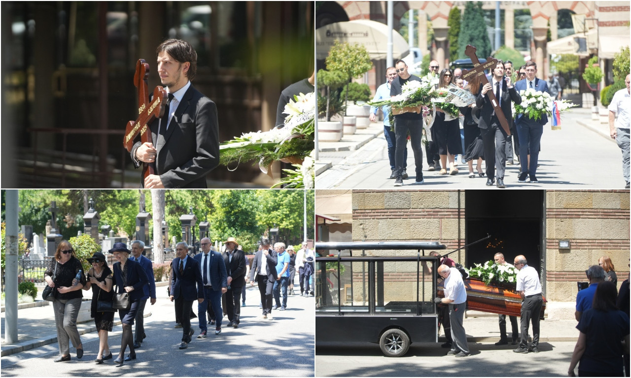 POSLEDNJI POZDRAV VELIKANU Sahranjen Dimitrije Bjelica - ispraćen uz suze unuka Lava i Vile Pajkić (FOTO)