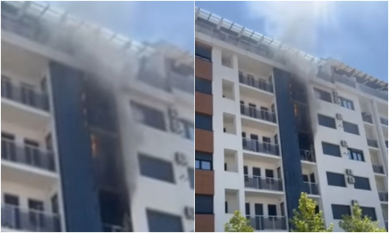 GORI ZGRADA U LOZNICI, KULJA GUST DIM Požar zahvatio višespratnicu (VIDEO)