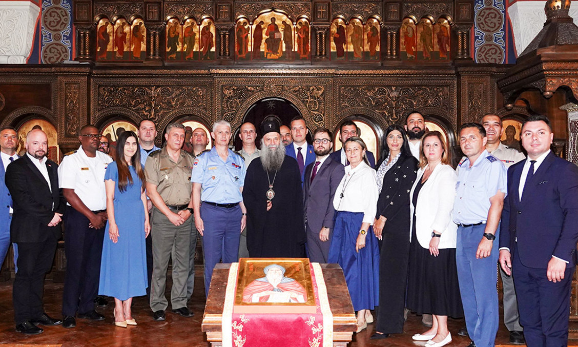 SUSRET U PATRIJARŠIJSKOM DVORU Porfirije primio polaznike Visokih studija bezbednosti i odbrane(FOTO)