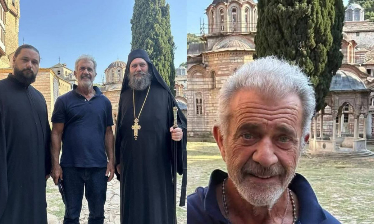 MEL GIBSON ZANEMEO PRED ČUDOM NA SVETOJ GORI: Pojavio se snimak iz Hilandara, slušao je priču o svetinji! (VIDEO)