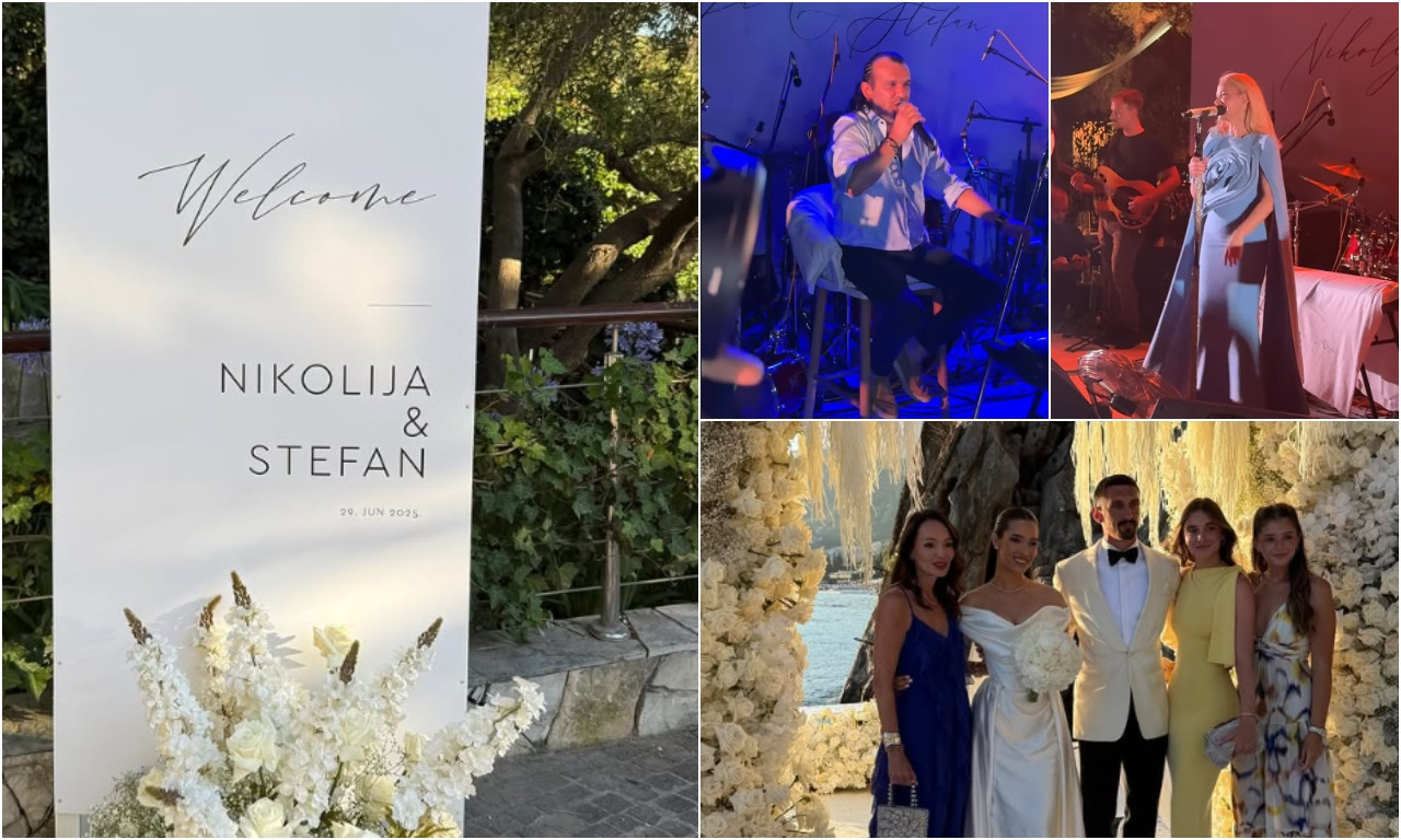 GLAMUROZNA SVADBA FUDBALERA STEFANA SAVIĆA U BUDVI Pevali Lukas i Bekvalac, vatromet i ogromna torta (VIDEO)
