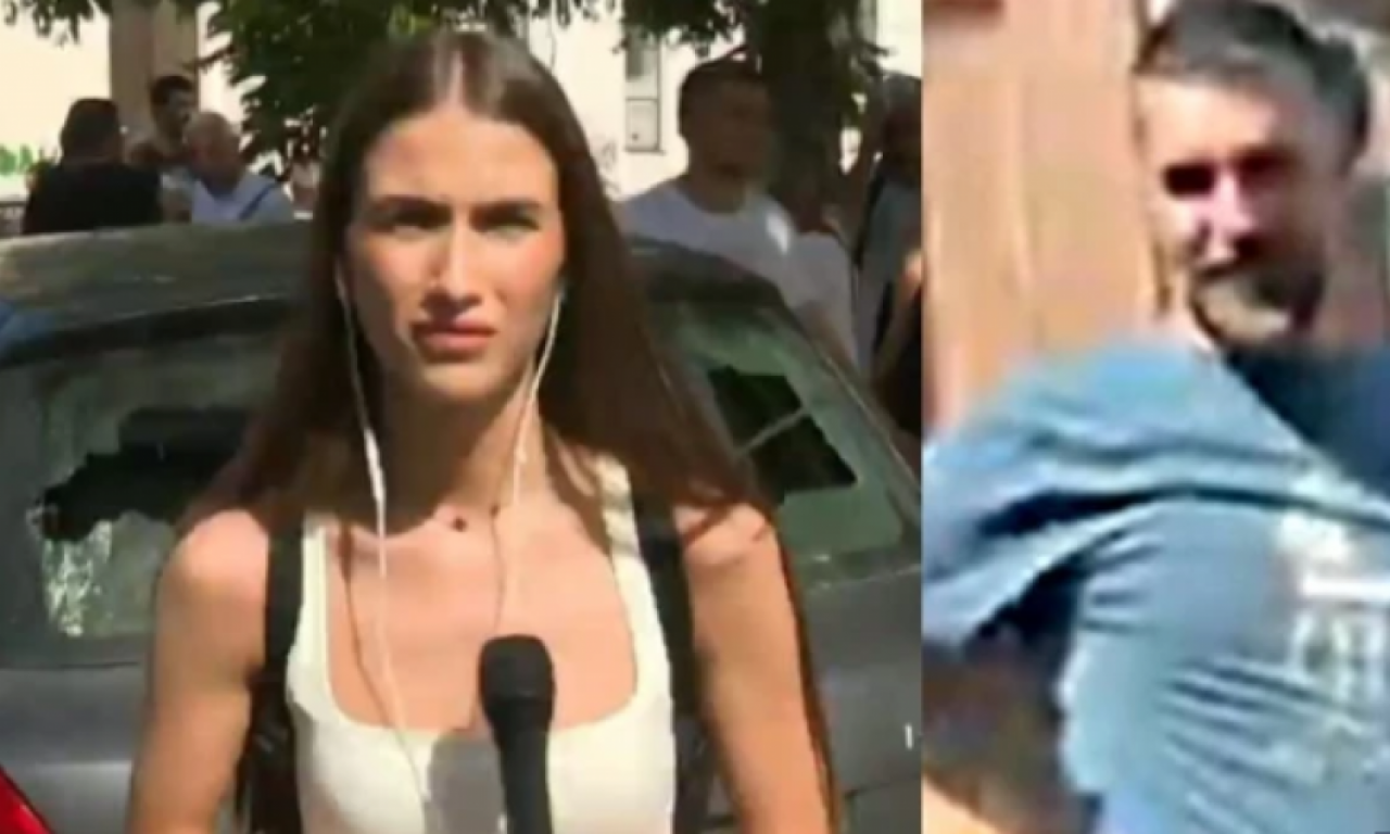 BLOKADER POKUŠAO DA UDARI REPORTERKU INFORMERA: Nazvali je ku*vom, snimatelja gurali i brutalno vređali!