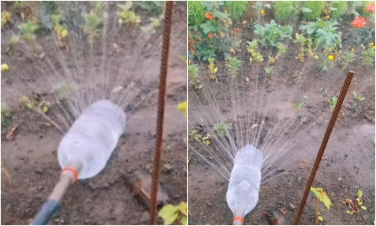 TEHNOLOĐIJA! Napravite prskalicu za baštu od plastične flaše - za 2 minuta i bez troška!