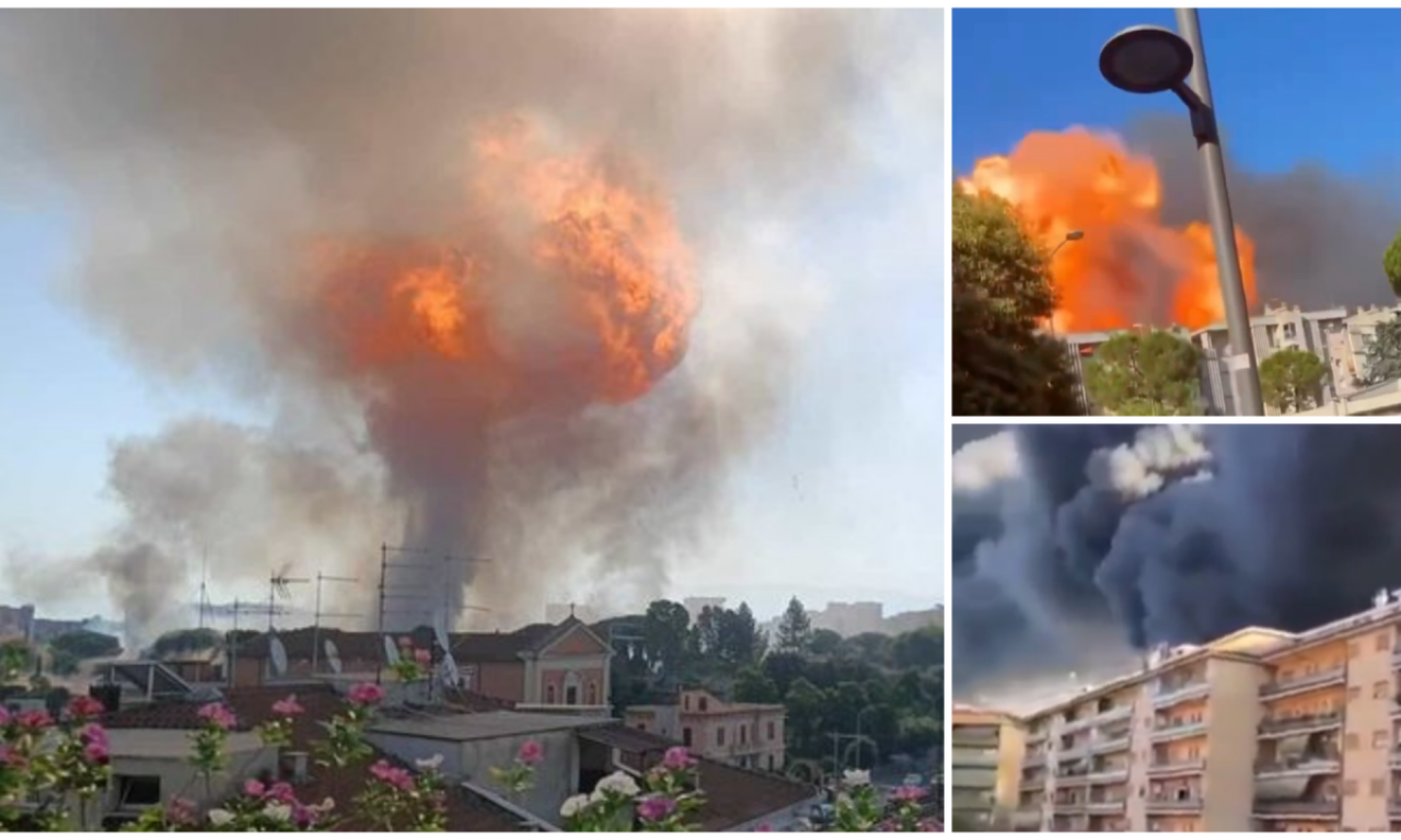 KROV LETEO 300 METARA Novi detalji eksplozije bezinske pumpe u Rimu: "Užarena lopta je prekrila grad "(FOTO+VIDEO)