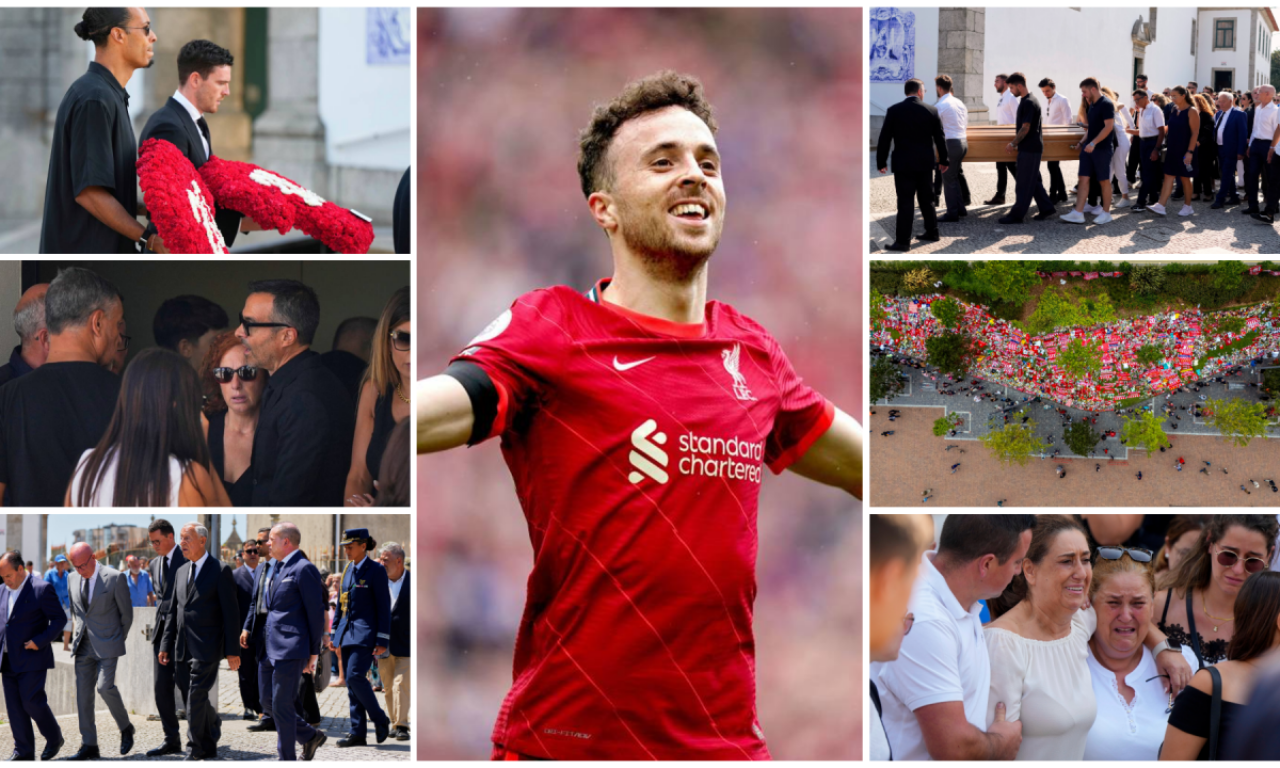 POSLEDNJE ZBOGOM DIOGU ŽOTI Na hiljade ljudi na sahrani, fudbaleri Liverpula plaču - potresne scene iz Portugala (FOTO)