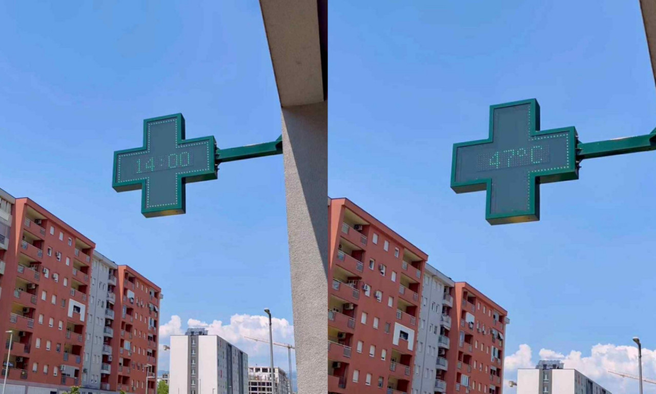 PODGORICA GORI, ALI DOSLOVNO! Termometar u centru grada izmerio skoro 50 stepeni - građani gledaju i ne veruju (FOTO)