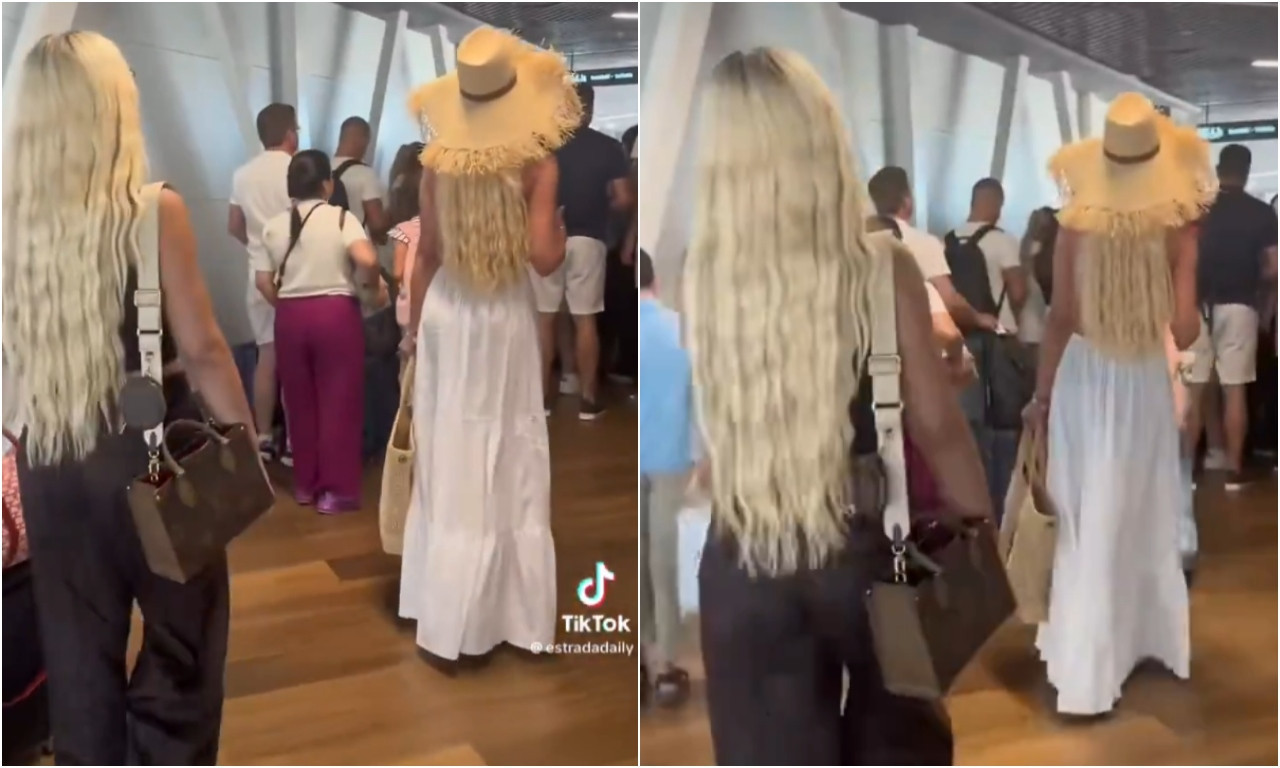 BLIZAK SUSRET KARLEUŠE I MAJE BEROVIĆ NA AERODROMU! JK oplela: "Mogla je da pita da se slikam sa njom" (VIDEO)