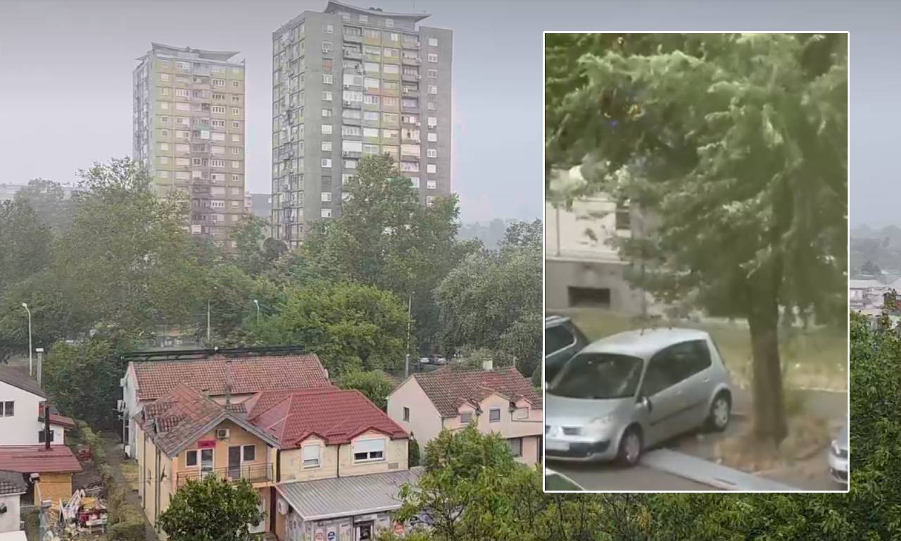 SUPERĆELIJSKA OLUJA SE SRUČILA NA BEOGRAD! Kiša i vetar tuku sve pred sobom - građani u panici (VIDEO)