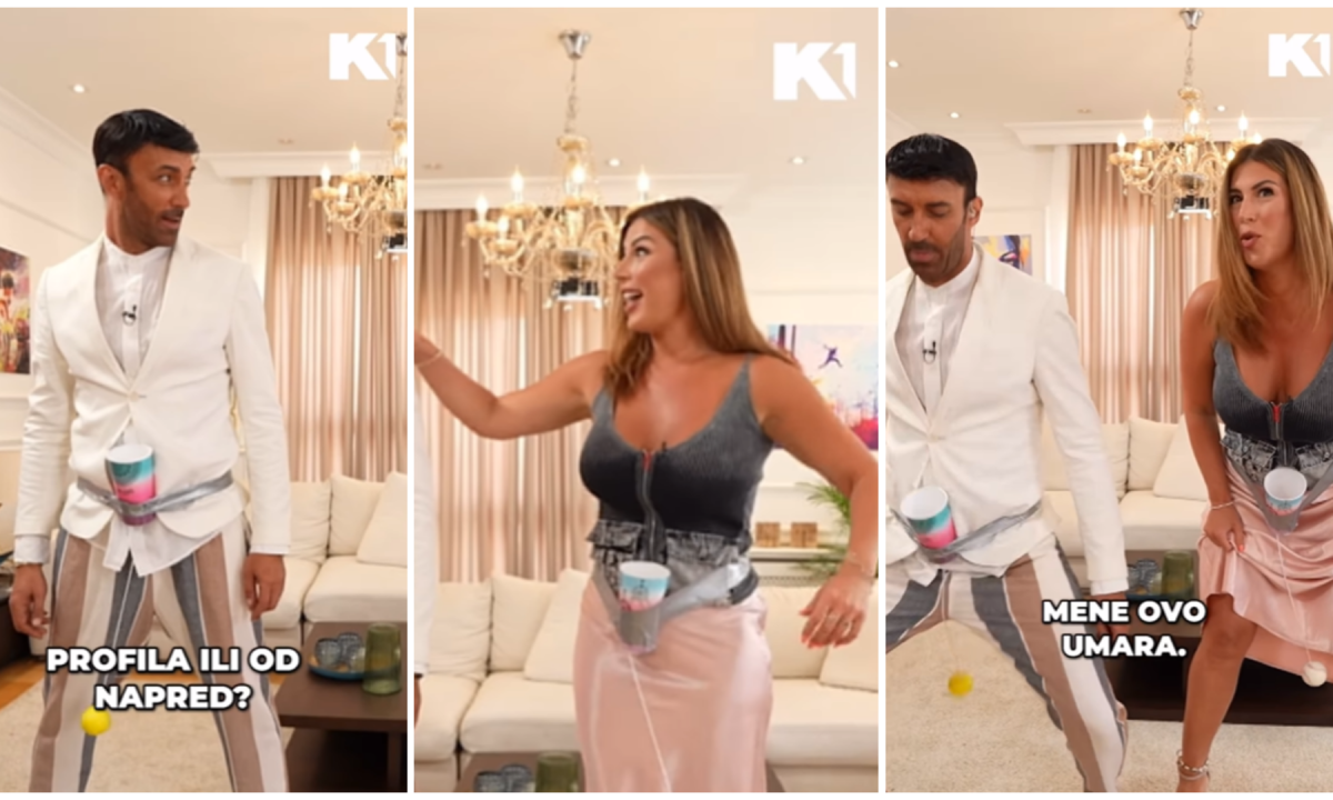 "ZAMALO DA ME UDARI U GRUDI!" Ena Popov i Bojan Repaja u urnebesnom izazovu – loptice letele po studiju! (VIDEO)