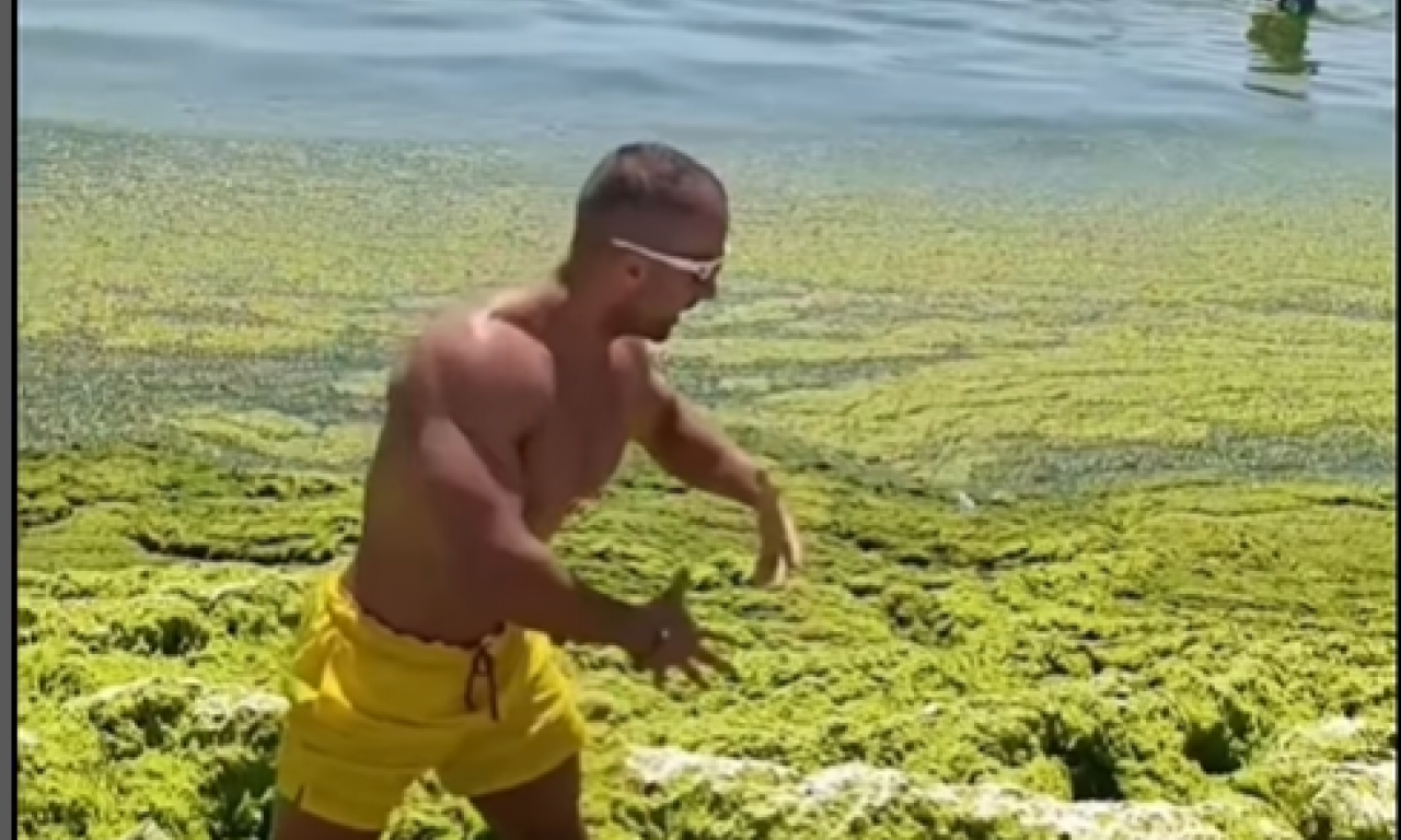 U BUGARSKOJ KAO NA VIMBLDONU: More u jednom od omiljenih letovališta Srba pozelenelo, obala "ljigava" (VIDEO)