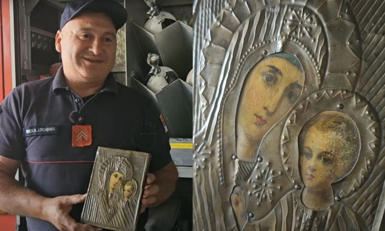 IKONA BOGORODICE NETAKNUTA USRED BUKTINJE Vatrogasci u Nišu prisustvovali čudu! (VIDEO)