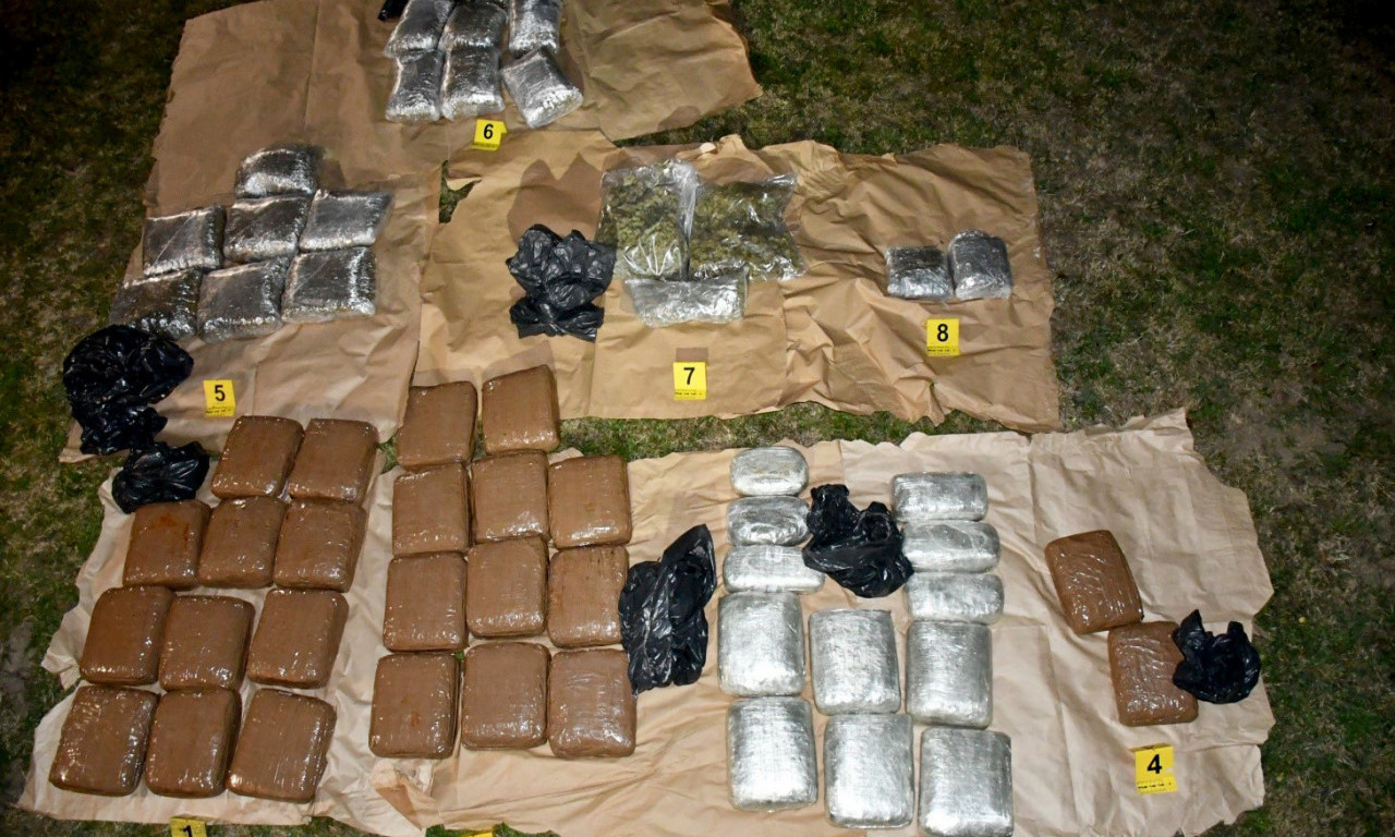 PALI SA SKORO 60 KG DROGE U BEOGRADU: Uhapšena dvojica muškaraca (FOTO)