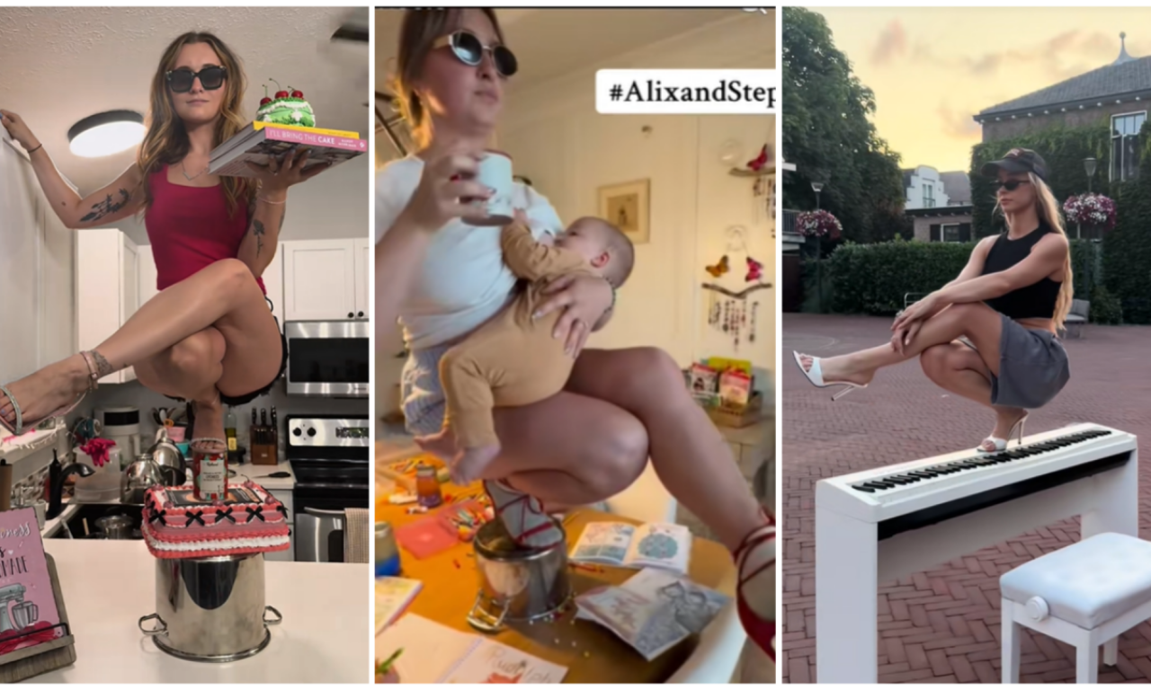 POZA NIKI MINAŽ ZALUDELA TIKTOK: Ljudi balansiraju na flašama, šerpama i ogradama – sve za viral! (VIDEO)