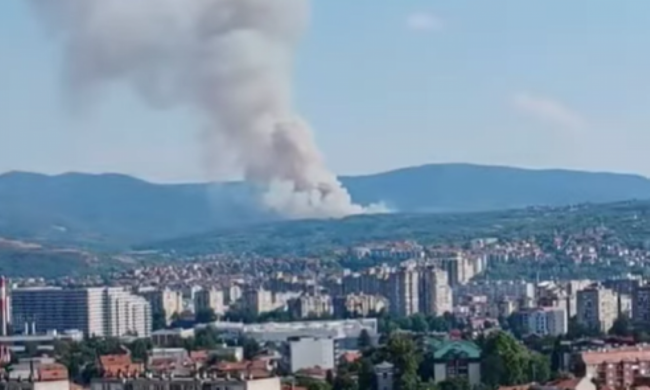 OGROMAN POŽAR NA BRDU IZNAD NIŠA: Širi se gust dim (VIDEO)