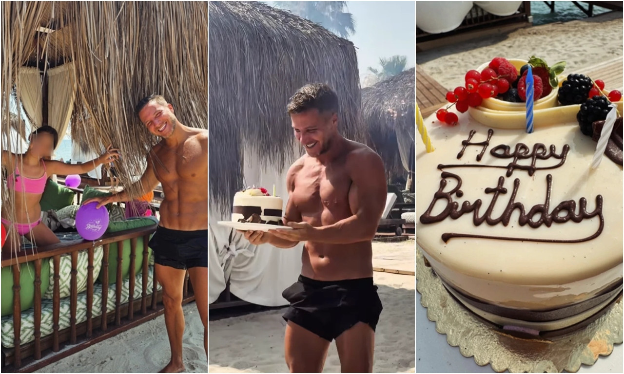 SAŠA KOVAČEVIĆ PROSLAVIO ROĐENDAN NA PLAŽI Ostaćete u čudu kad saznate koliko godina ima, izgleda kao avion (FOTO)